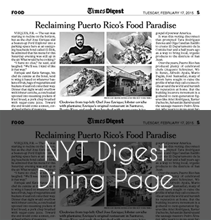 The New Tork Times Digest Dining Page
